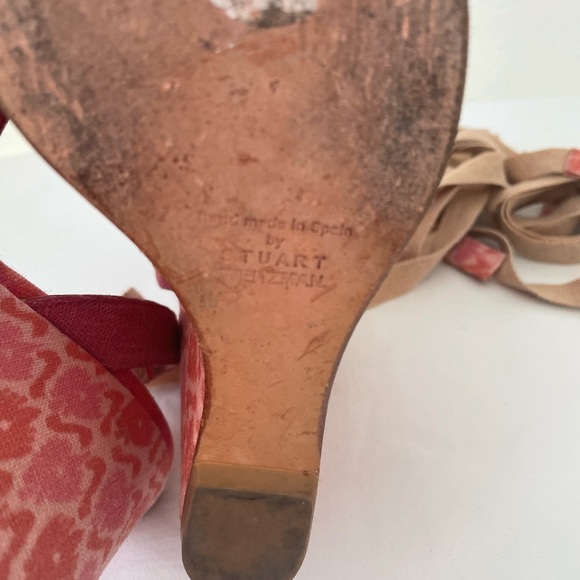 Stuart Weitzman pink lace up platforms size 7 - Picture 13 of 15